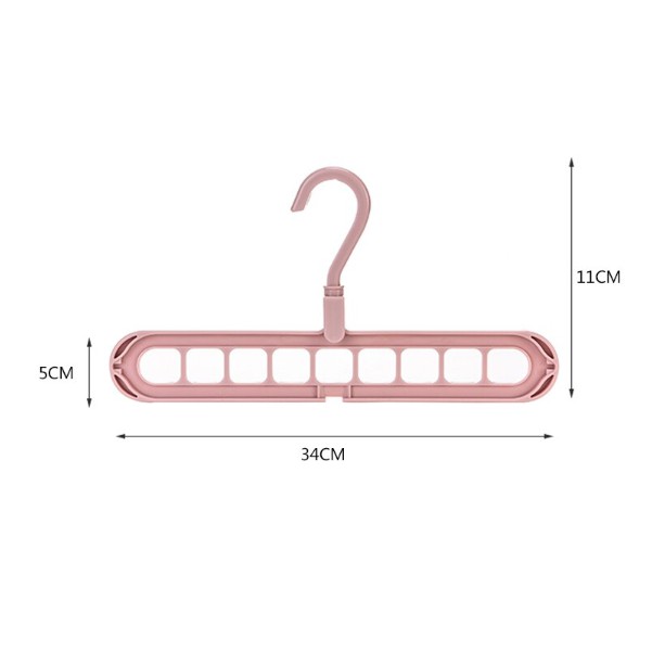 Móc treo quần áo đa năng 9 lỗ - giao màu ngẫu nhiên