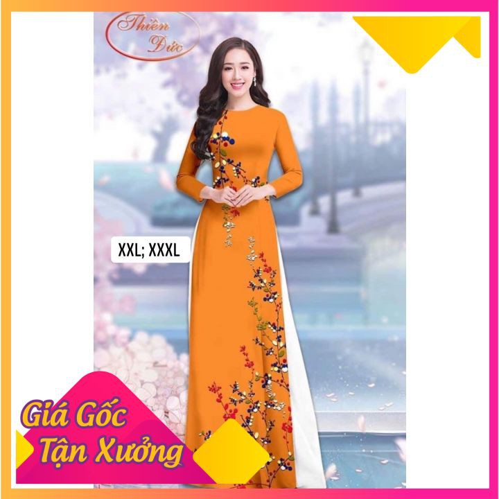 [Mã SKAMA06 giảm 8% tối đa 50K đơn 250K] ❤️SHOPEE TRỢ GIÁ❤️ Áo Dài Lụa Hoa Nhí Ảnh Thật 100%