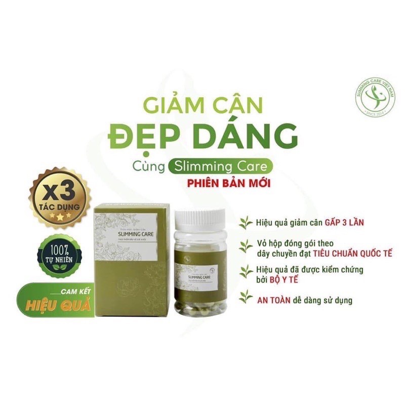 Giảm cân Slimming care X3 tặng Detox rau củ bản mới cải tiến nhất bao mạnh gấp 3 lần chính hang 100%