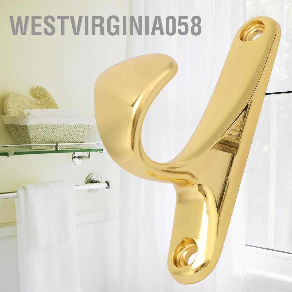 Westvirginia058 Bathroom Toilet Metal Single Hook Wall Door Hanger for Hanging Clothes Hat Coat
