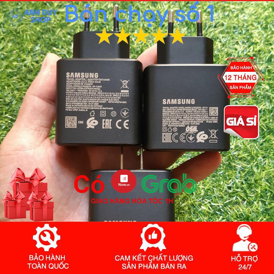 Bộ sạc nhanh Samsung 45w chính hãng sạc siêu nhanh Note 10 Plus/S20 Ultra Note 10 Plus 5G/Note 20/Note 20 Ultra