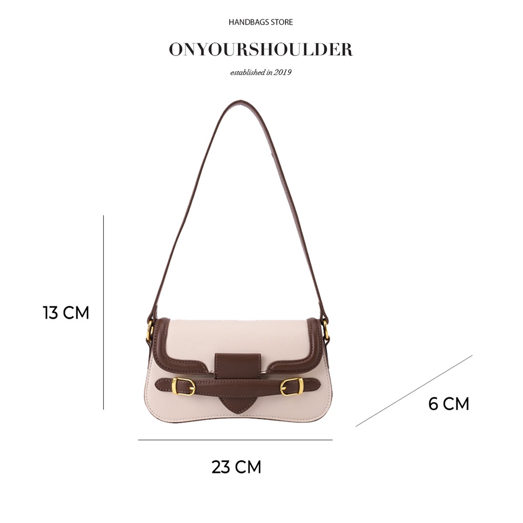Túi xách nữ màu nâu thời trang Dokey Bag, túi da cao cấp sành điệu Onyourshoulder