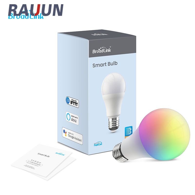 【Ready Stock】 New BroadLink LB27R1/LB26R1 220V Wi-Fi Smart RGB LED Bulb works with Alexa and Google Home 【Rauun】