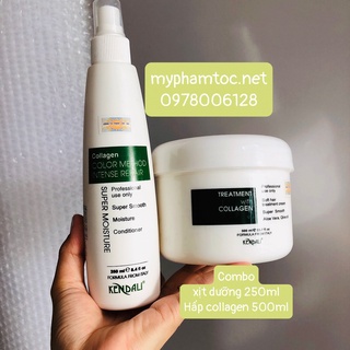 ✅[Kendali-chính hãng]  COMBO KEM Ủ TÓC VÀ SỮA DƯỠNG TÓC COLLAGEN KENDALI 500ml/250ml