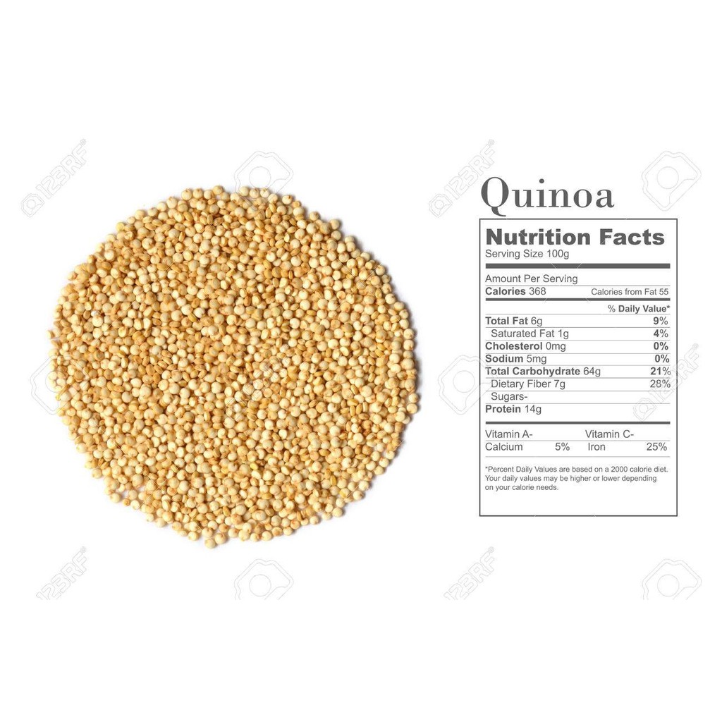 Hạt Diêm mạch trắng White Quinoa Absolute Organic 1kg - Date mới