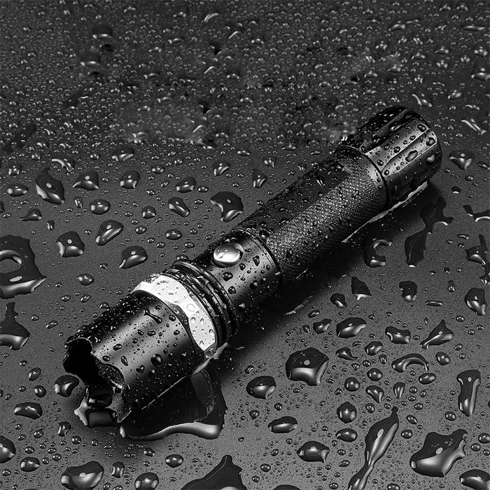 Đèn pin chống thấm nước mini YM-8110 METALSTORE pin sạc trên ô tô
