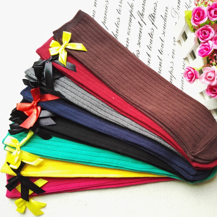 Vớ dài cho bé từ 1-15 tuổi kiểu công chúa xinh xắn kích thước 35cm 42cm Tất cổ cao bé gái chất vải COTTON mềm mại loại 1