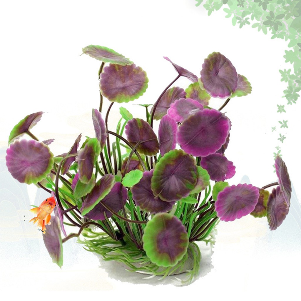 Lá Sen Nhân Tạo Trang Trí Bể Cá Tiện Dụng