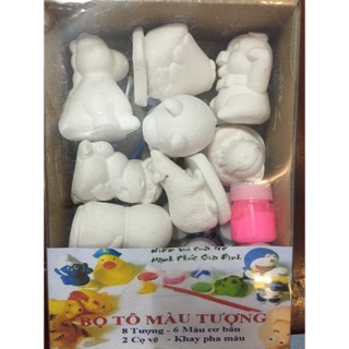 Bộ tô tượng 8 tượng, 2 bút, 6 màu