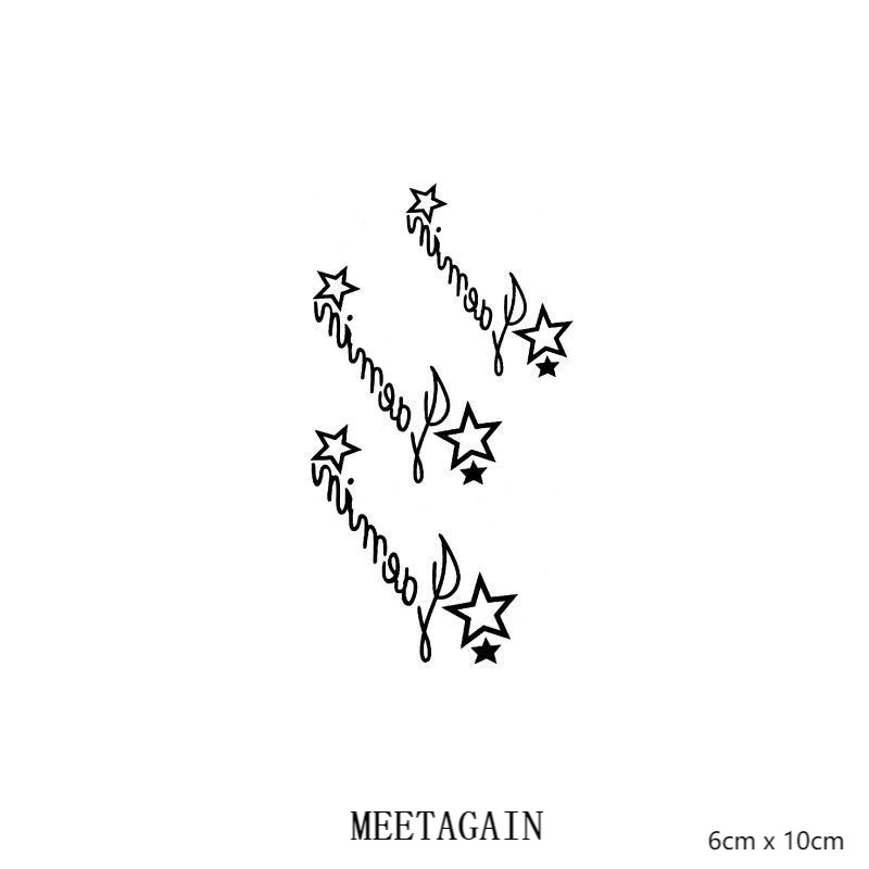 Hình xăm dán tạm thời chống nước 6cm x 10cm 15 ngày M-031