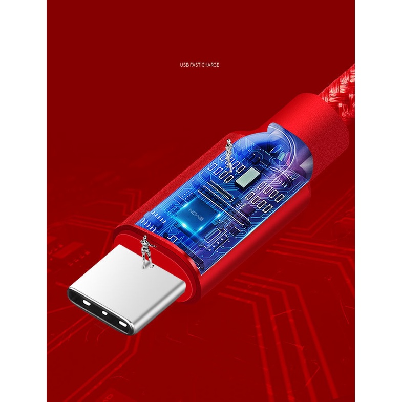 Dây Cáp Sạc Iphone typeC dài 1m  2m bọc dù cao cấp  Cho iphone Samsung Xiaomi