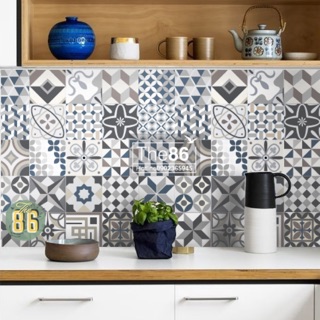 Decal gạch bông độ bền cao dán bếp