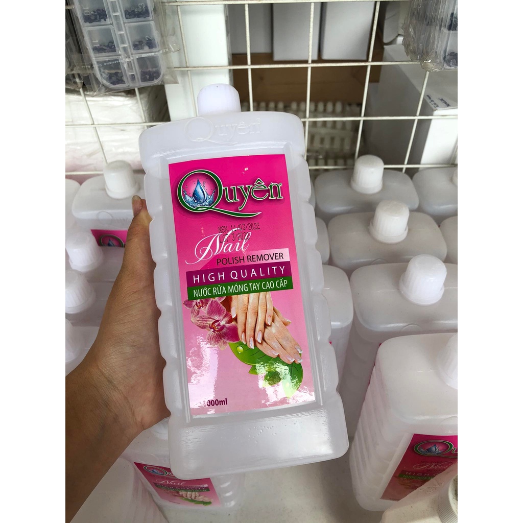 Nước rửa axeton loại tốt tẩy mạnh, sạch nhanh, mùi dễ chịu - Nước rửa móng tay aceton Quyên chính hã