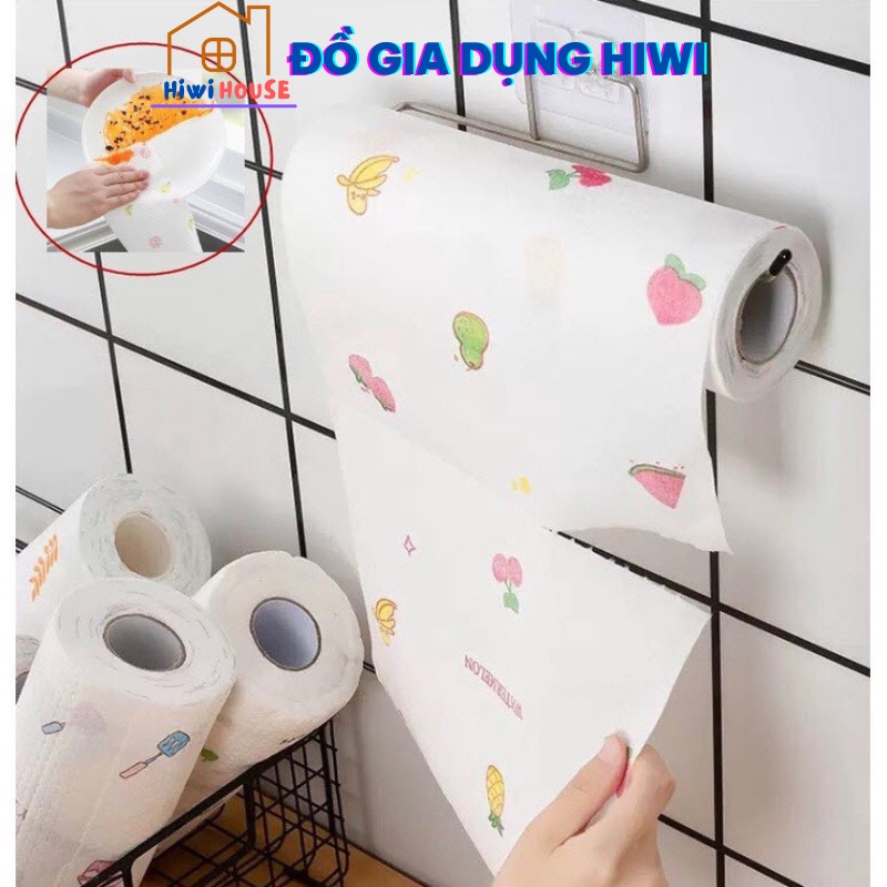 Cuộn Giấy Lau Đa Năng Cuộn 220 Tờ Siêu Dai Có Thể Giặt Tái Sử Dụng