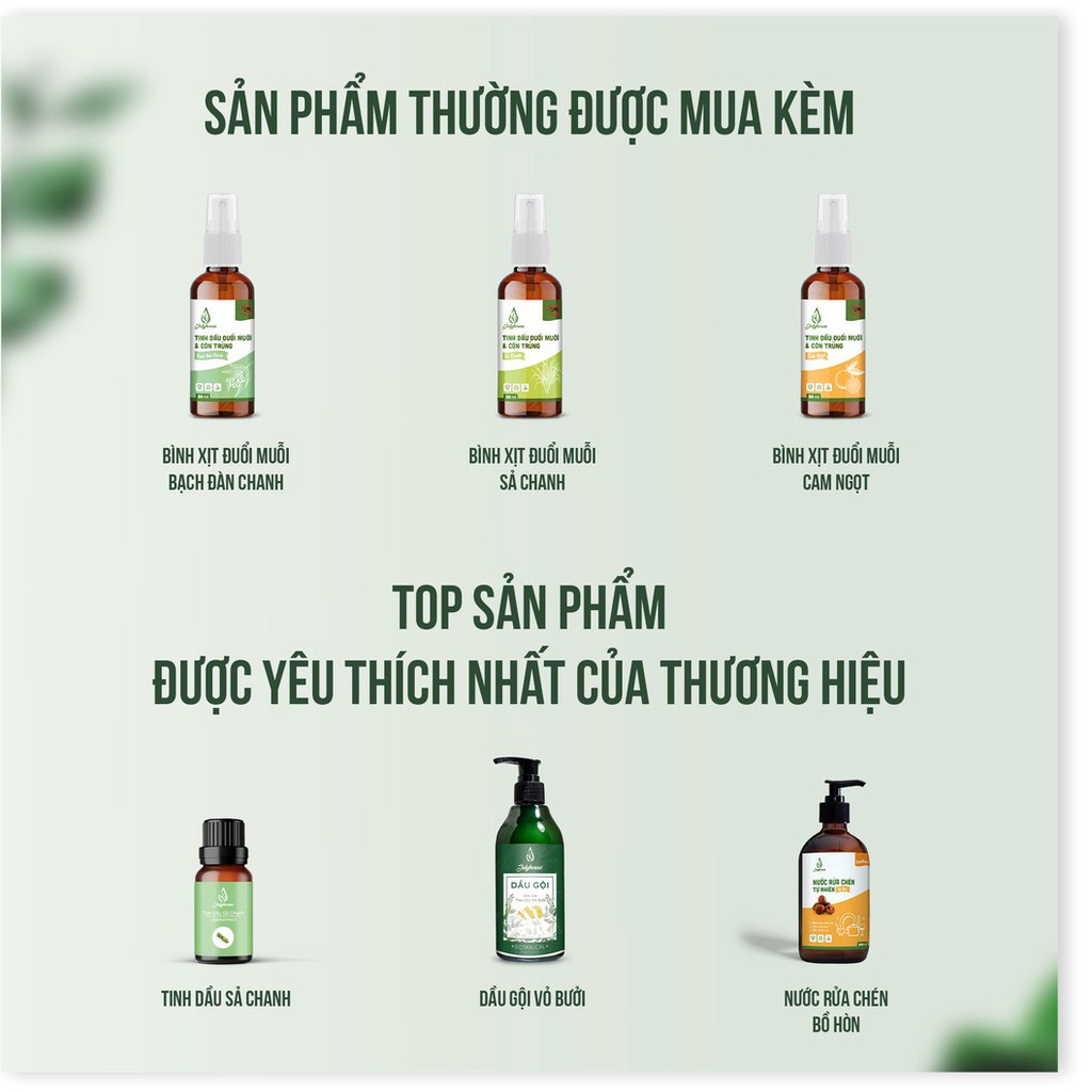 Bình xịt tinh dầu đuổi muỗi bạc hà 50ml JULYHOUSE