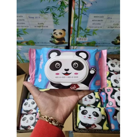 [Mẫu mới] Khăn giấy ướt Phú Đạt hình gấu gói 120 tờ chính hãng không mùi, siêu mềm mại