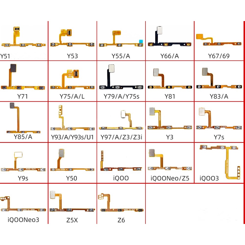 Dây Cáp Nút Âm Lượng Cho Điện Thoại Vivo Y83 Y85 Y91 Y93 Y95 Y97 Y9s Y50 Y91c