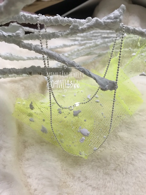 Dây chuyền kiểu bi bạc S925