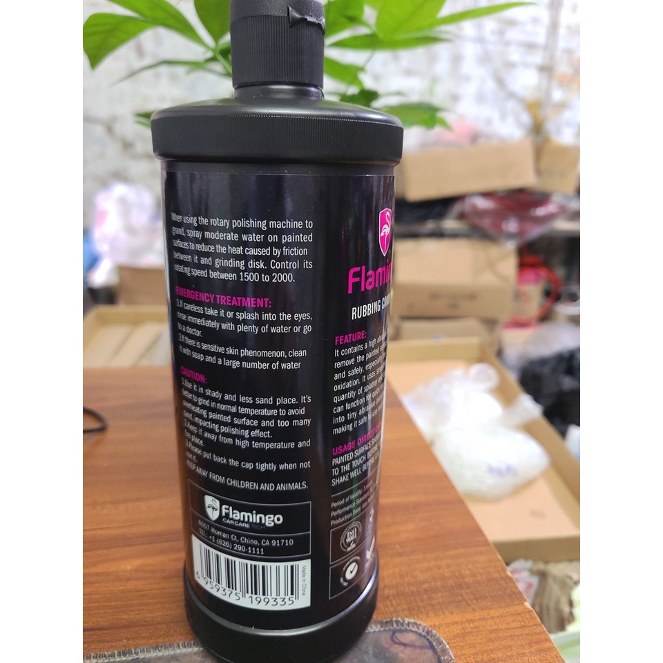 Xi Đánh Bóng Sơn Vỏ Xe Bước 1 Flamingo F050 946ml