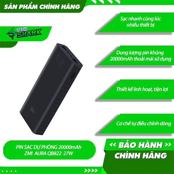  Pin sạc dự phòng 20000mAh ZMI Aura QB822 27W