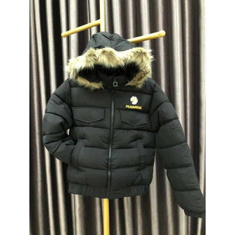 ÁO KHOÁC PHAO NỮ , ÁO PHAO MŨ LÔNG HOA CÚC CHẤT PHAO SIÊU MỀM MỊN, SIZE 40-62kg-HTC_ | BigBuy360 - bigbuy360.vn