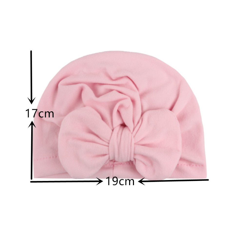 Mũ Turban Nơ Mềm Mịn Cho Bé Từ 0 - 1 Tuổi