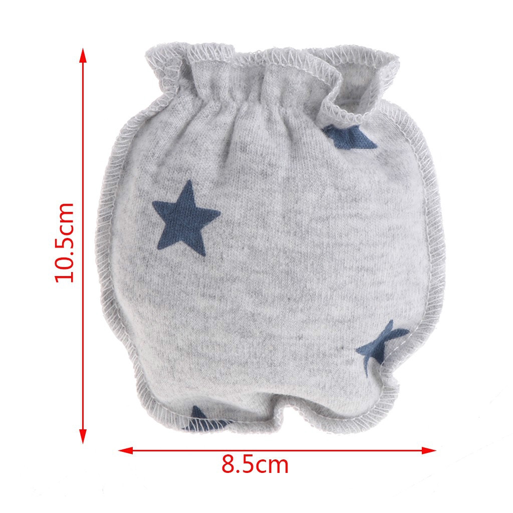 Mũ cotton mỏng và bao tay thoáng khí cho bé sơ sinh 0-6 tháng tuổi