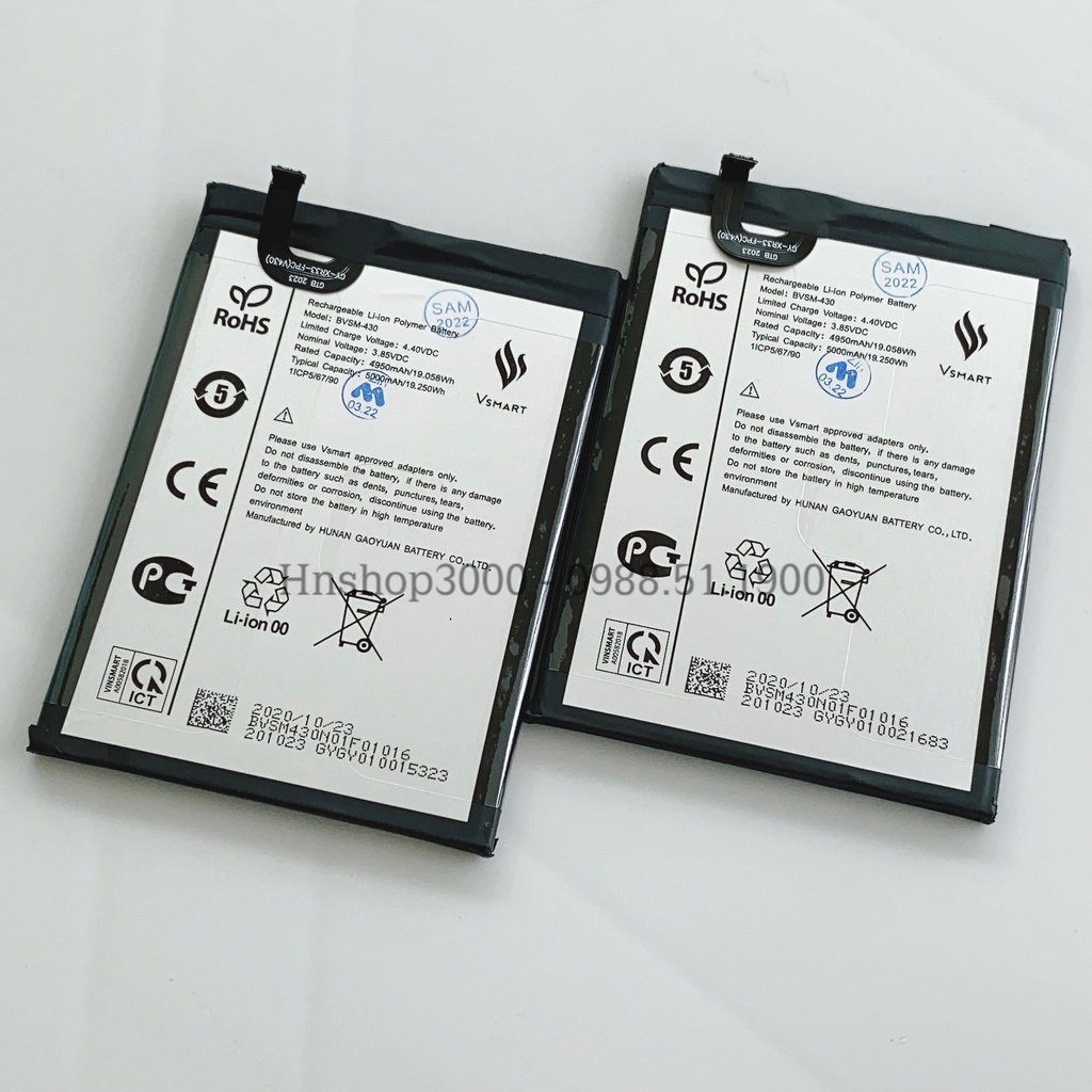 Pin Vsmart Joy3/ Live 4 BVSM-430 Dung Lượng 5000mAh Zin Chính Hãng - Bảo Hành 6 Tháng