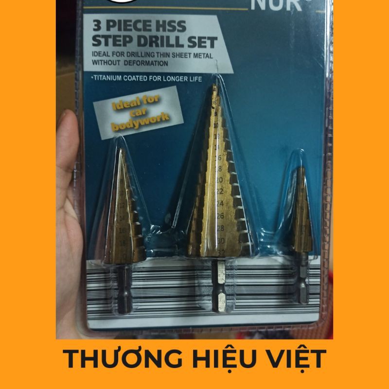 Bộ 3 mũi khoan tháp 4-32mm