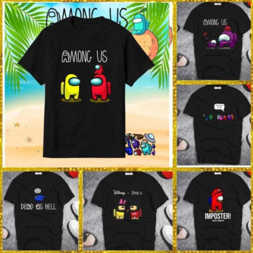 áo thun among us, áo among us, áo thun game thủ, vải cotton mịn mát, in cao cấp, có size trẻ em