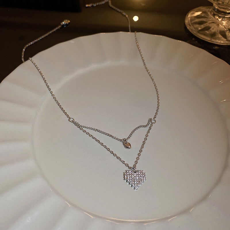 Dây chuyền phối mặt hình trái tim phong cách sang trọng nhẹ nhàng