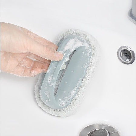 Miếng cọ vệ sinh toilet, chà tường, chà nồi có tay cầm