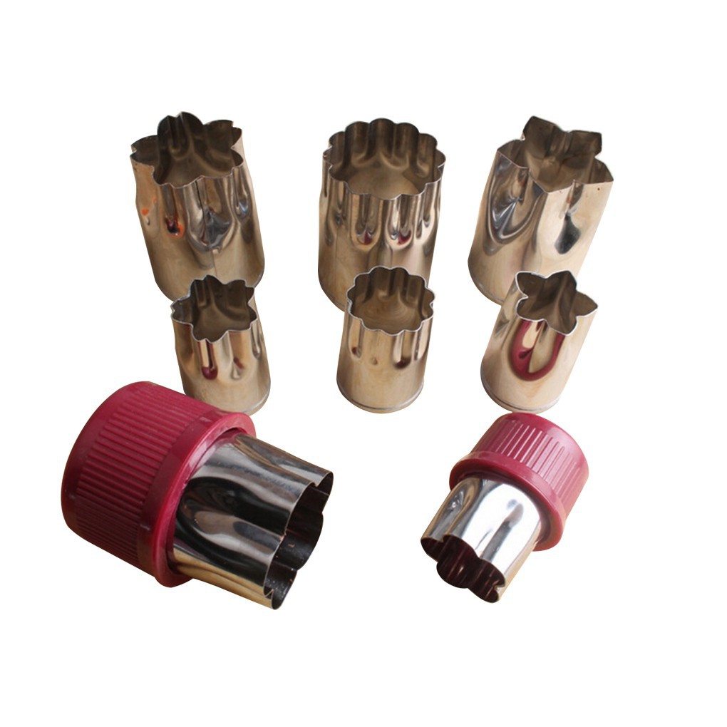 Bộ 8 khuôn cắt trái cây/rau củ bằng thép không gỉ