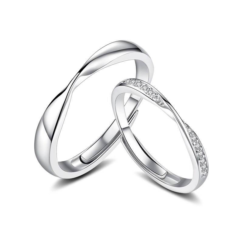 Nhẫn Cưới Thiết Kế Đơn Giản Lãng Mạn Phong Cách Unisex