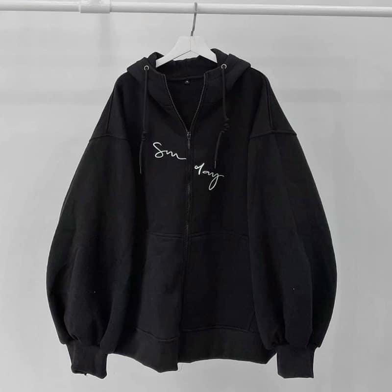 Áo khoác nỉ lót bông Sunday unisex full zip (Ảnh Thật) shopmap