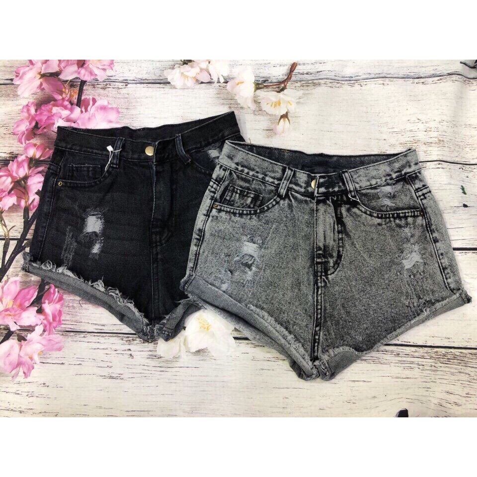 Quần Short Jean Cạp Cao 2Hand