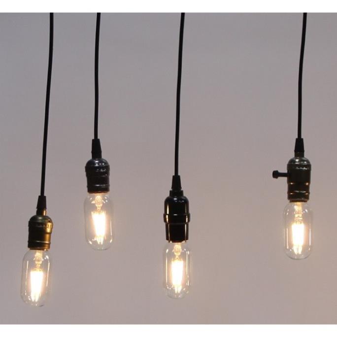 Bộ 8 dây đèn thả cổ điển Vintage bóng đèn Led Edison T45 4W