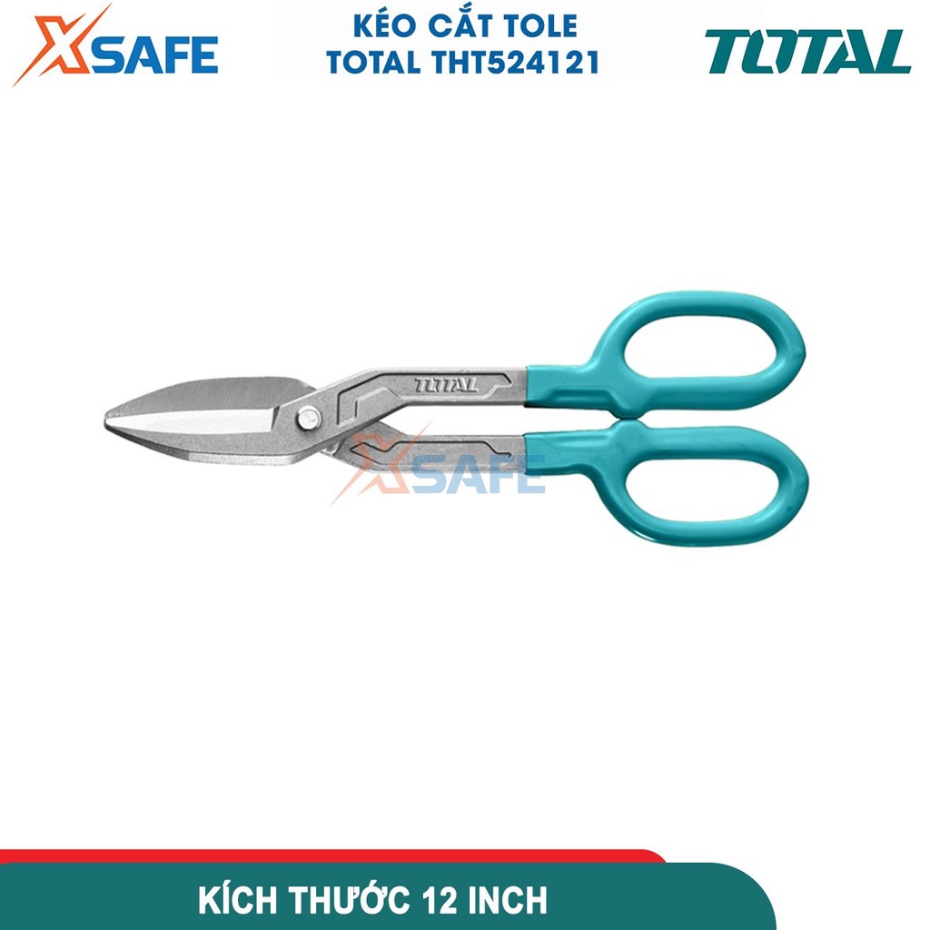 Kéo cắt tole TOTAL THT524121 12inch(300mm), thép được rèn thả, độ dày cắt tối đa 0.8mm - [CHÍNH HÃNG][XSAFE]