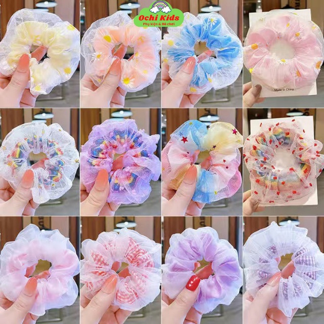 [MẪU HOT HIT] Dây Buộc Tóc Vải Nhiều Màu Phong Cách HÀN QUỐC, Cột Tóc Scrunchies Xinh Siêu Hot