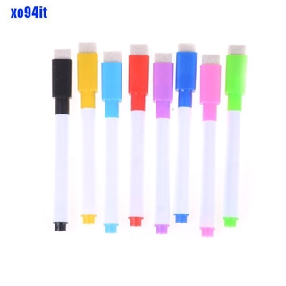 【items】5pcs/set Colourful Dry Wipe Board Window Markers Pens With Eraser Offic