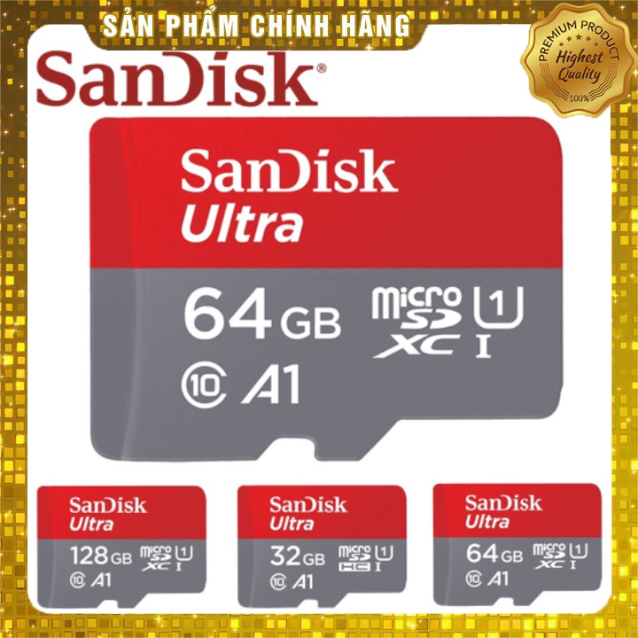 Thẻ Nhớ SanDisk MicroSDHC Ultra 4GB/8GB/16GB/32GB/64GB/128GB