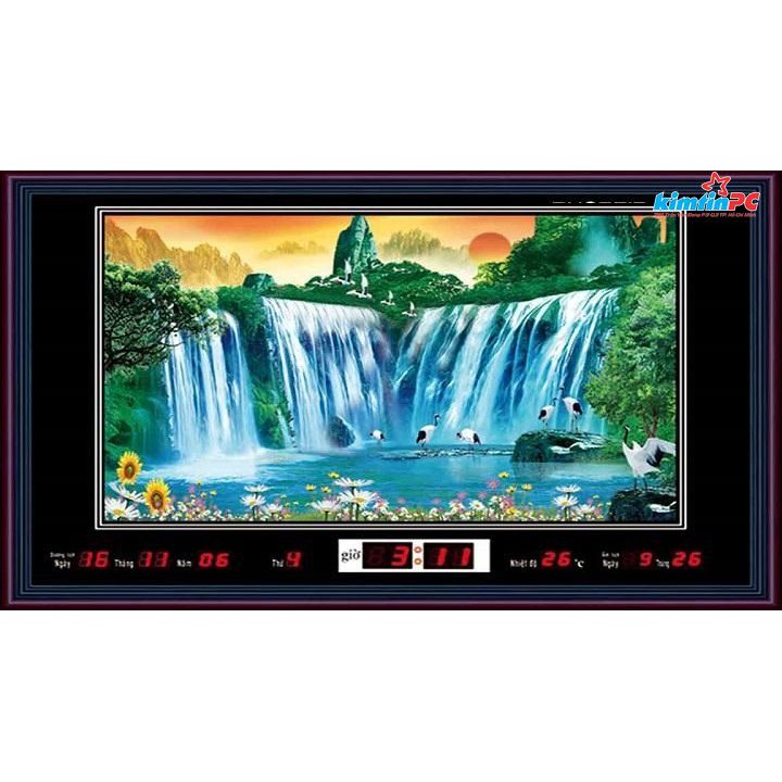 Lịch vạn niên - Tranh suối – 48x68cm – mã 1302