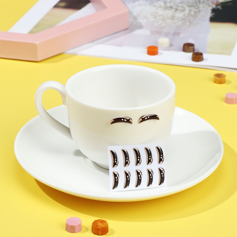 Bộ 10 cặp nhãn dán trang trí mắt búp bê hoạt hình nhiều kiểu dáng