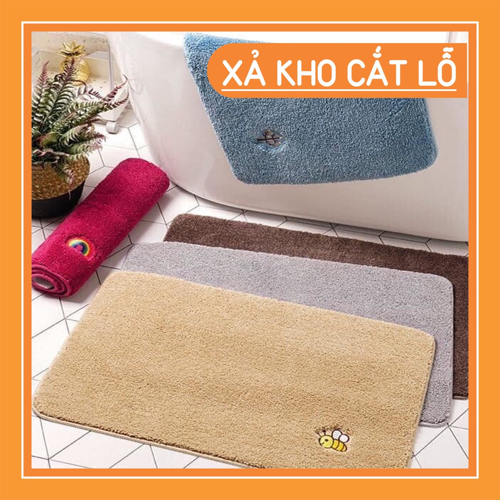 Thảm Lông Xù Lau Chùi Chân Trải Sàn Trang Trí Chụp Ảnh Chữ nhật 58*40cm