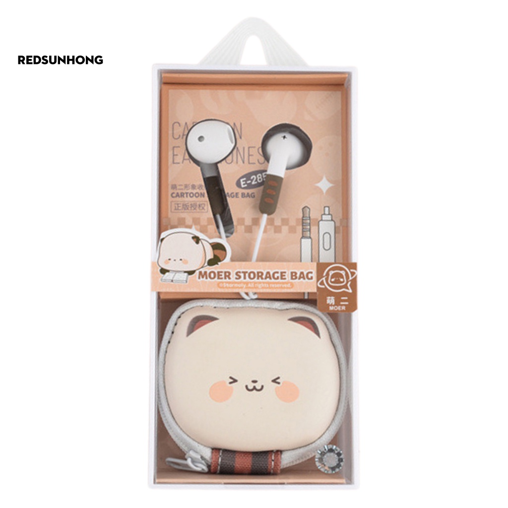 Tai Nghe Nhét Tai 3.5mm Hình Mèo Hoạt Hình Có Dây Siêu Nhẹ