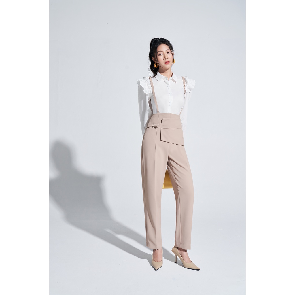Áo sơ mi trắng nữ tay dài vai bèo LADY ME by Eva de Eva 21ASMO014T