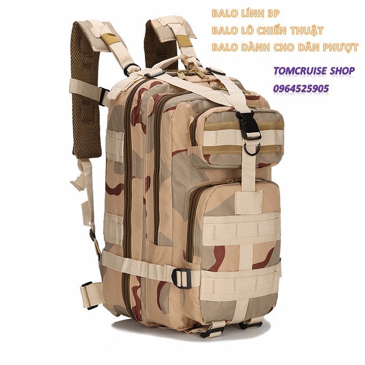 Balo Phượt Ngoài Trời Quân Đội Chiến Thuật Backpack Nhiều Màu Sắc (Video Ảnh Thật )