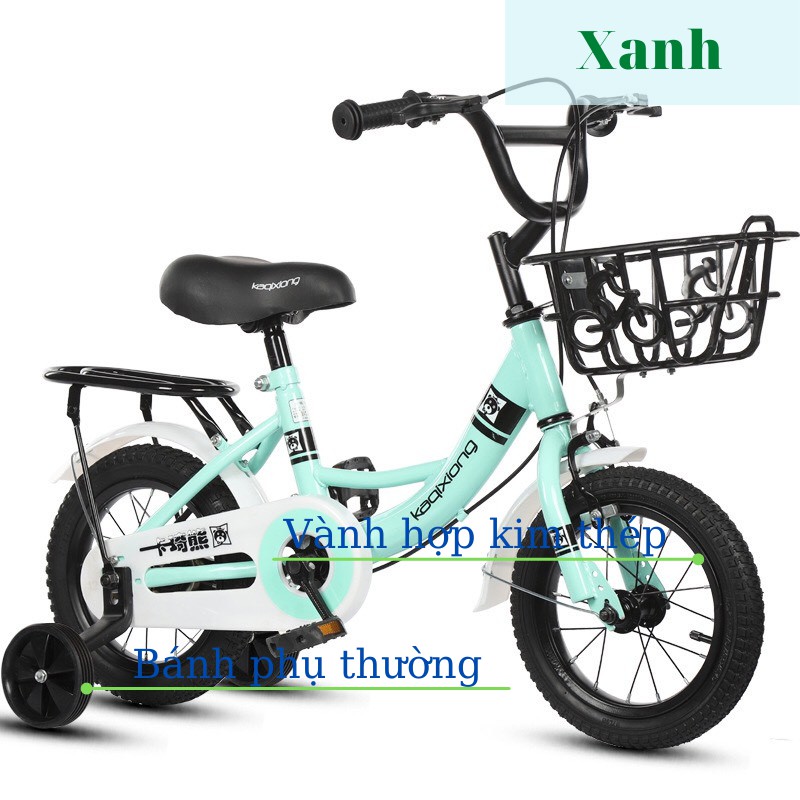 Xe đạp trẻ em, xe đạp bé gái Kaqixiong, bé duyên dáng và nữ tính hơn, có các size 14,16,18