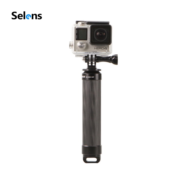Tay cầm camera Selens bằng sợi carbon kèm dây đeo cho Gopro / Xiaoyi / SJCAM