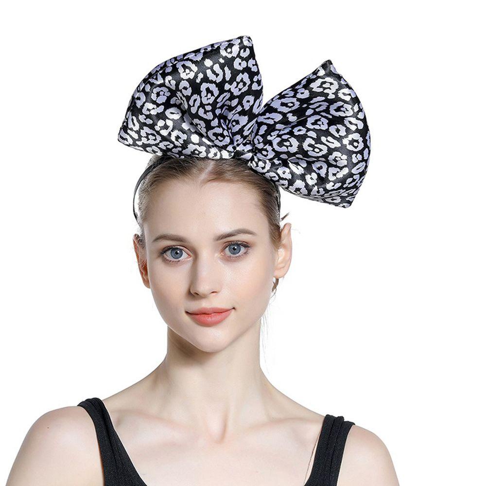 Băng Đô Nơ In Họa Tiết Da Báo Dễ Thương Dành Cho Nữ